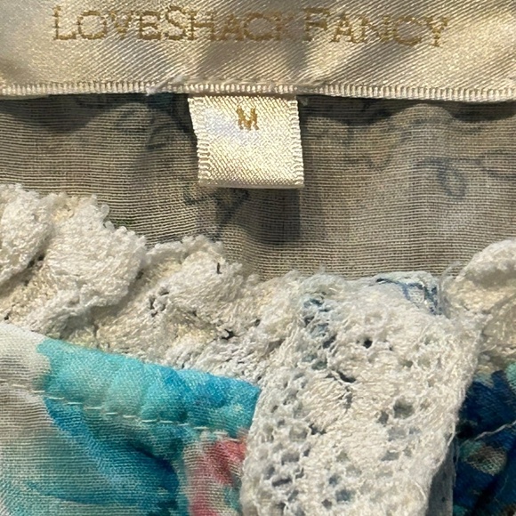 LoveShackFancy vintage inspired floral shirt blouse top Size M Love Shack Fancy - Picture 2 of 4